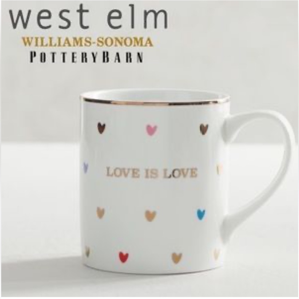 Set Of 4 Brand New W/ Original Tags ‘Love is Love’ Mugs Human Rights Campaign